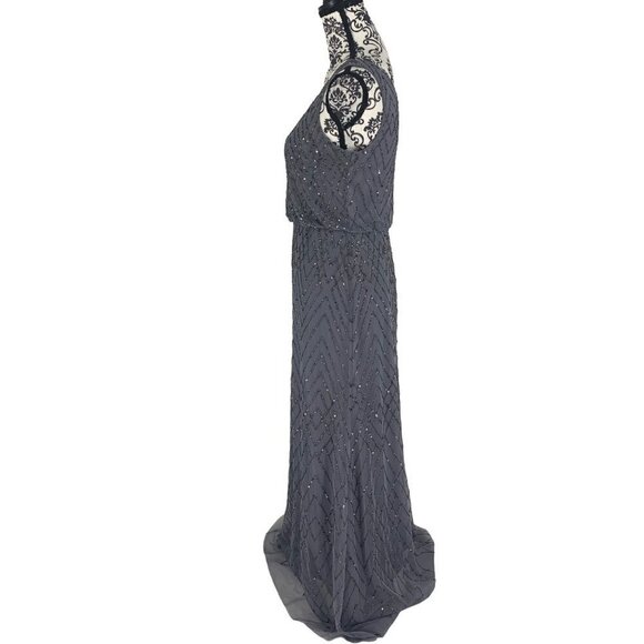 Anthropolgie x BHLDN Blaise Dress Hydrangea Beaded Maxi Sleeveless Dress Size US - Picture 4 of 13